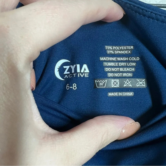 Zyia Active Blue Brilliant High Rise Pocket Leggings - Picture 4 of 6